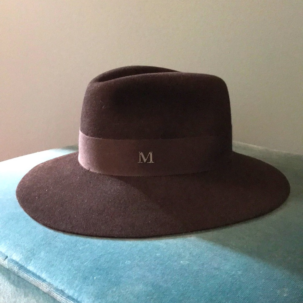 Maison Michel Paris Black Fedora Hat